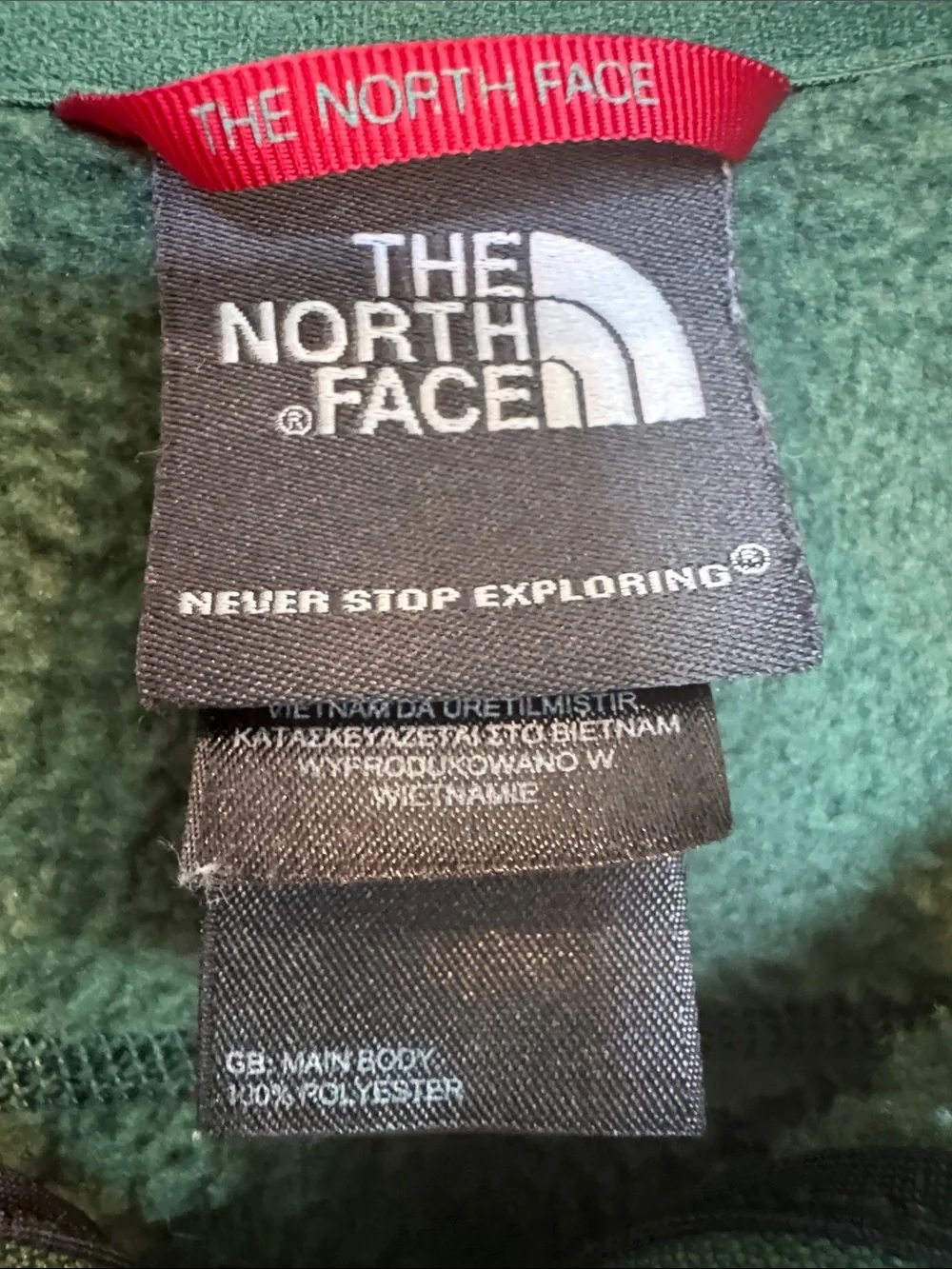 The North Face  1/4 zip men’s Medium pullover forest green textured